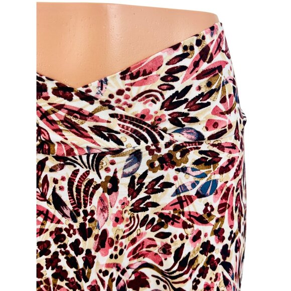 NWT Lascana Floral Print Crisscross Waist Smocked Back Flowy Twirl Mini Skirt - Picture 2 of 16